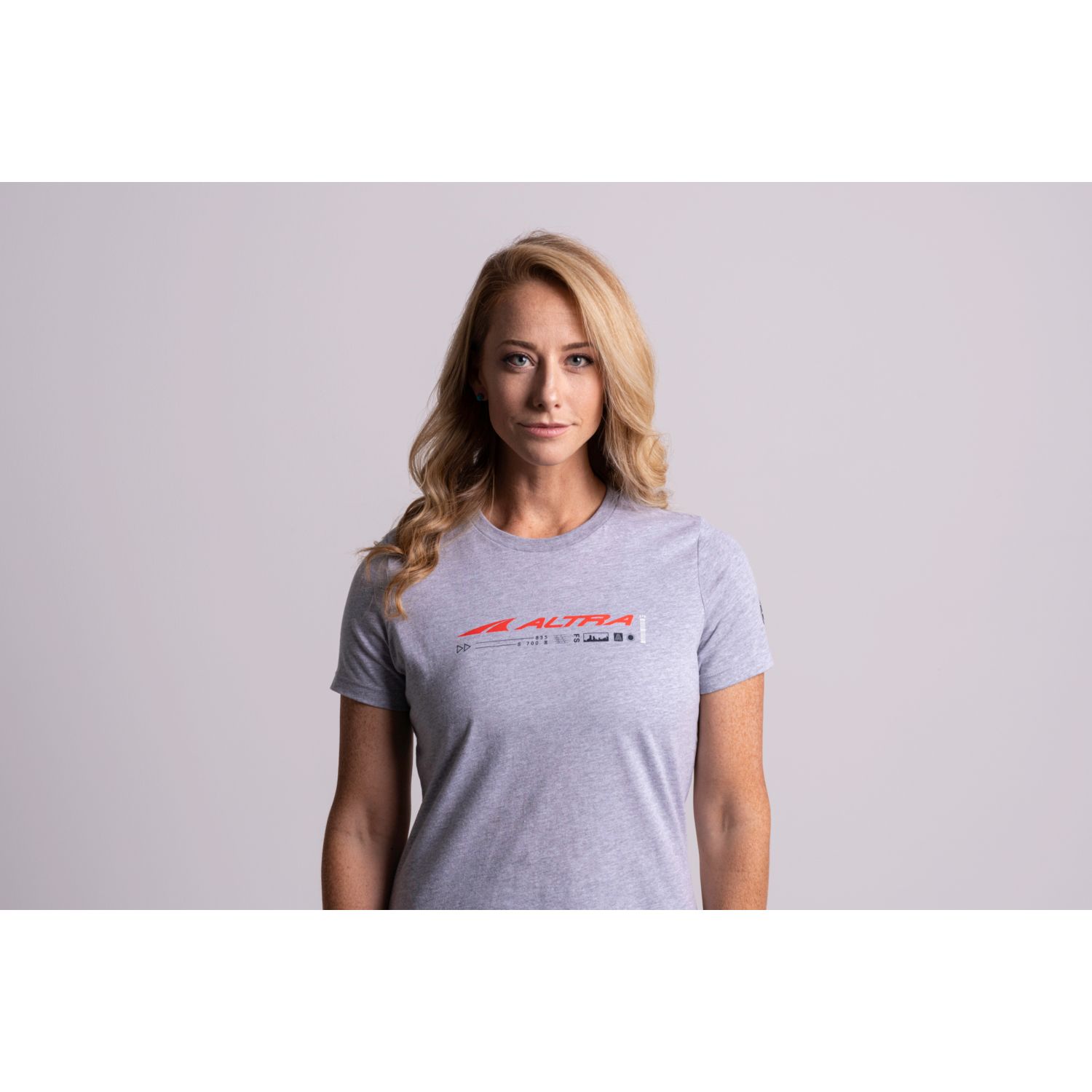 Camiseta Altra Classic Mujer Gris Claro Rojas | Argentina-54683099