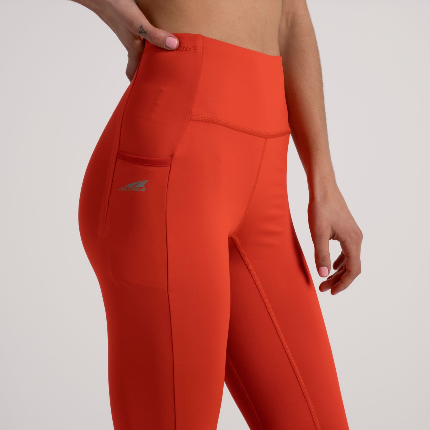 Mallas Para Correr Altra Core Crop Mujer Rojas | Argentina-40136259