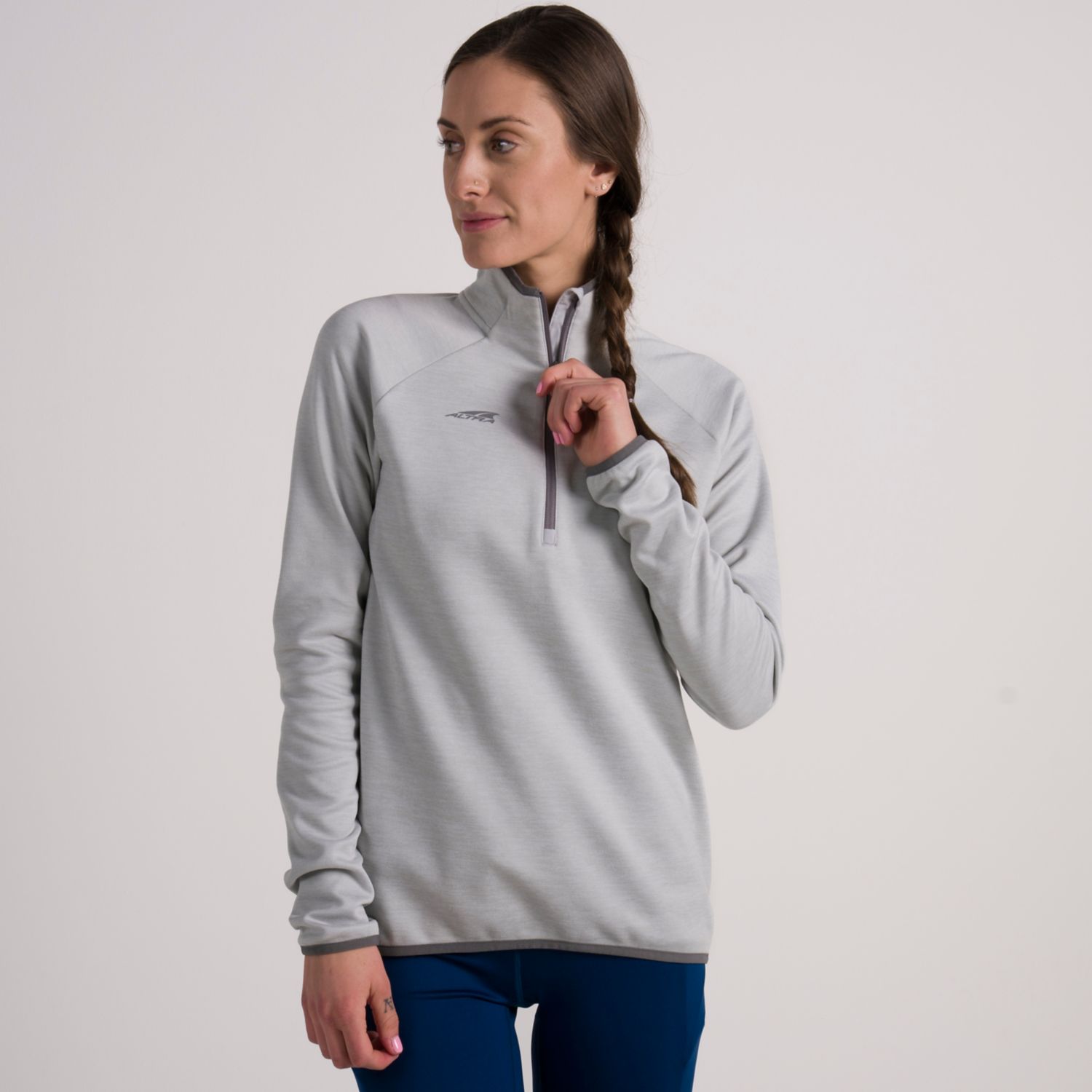 Pullover Altra Core 1/2 Zip Mujer Gris | Argentina-04512879