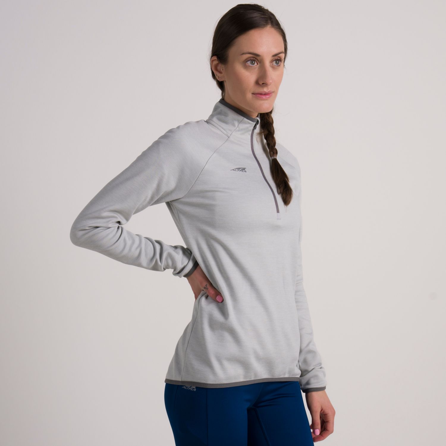 Pullover Altra Core 1/2 Zip Mujer Gris | Argentina-04512879