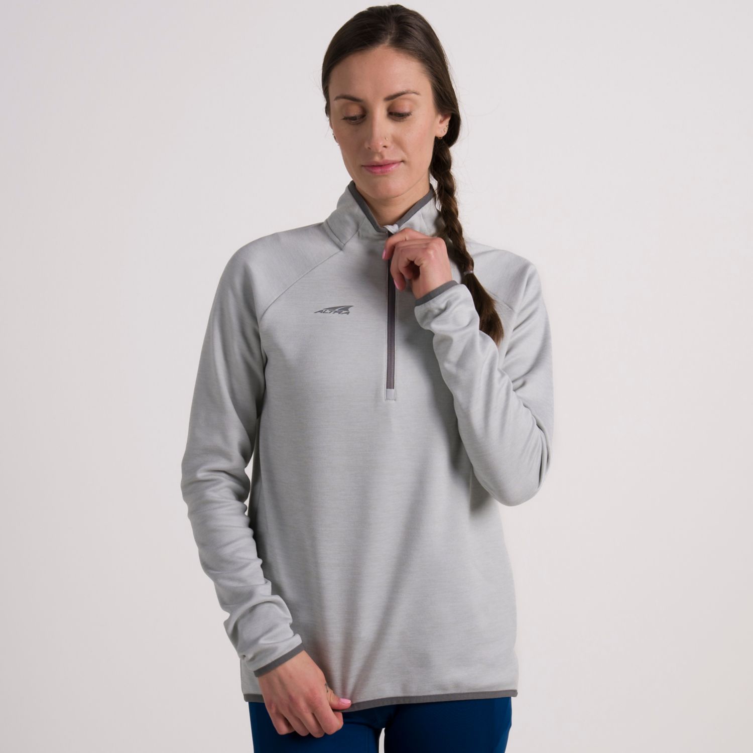 Pullover Altra Core 1/2 Zip Mujer Gris | Argentina-04512879