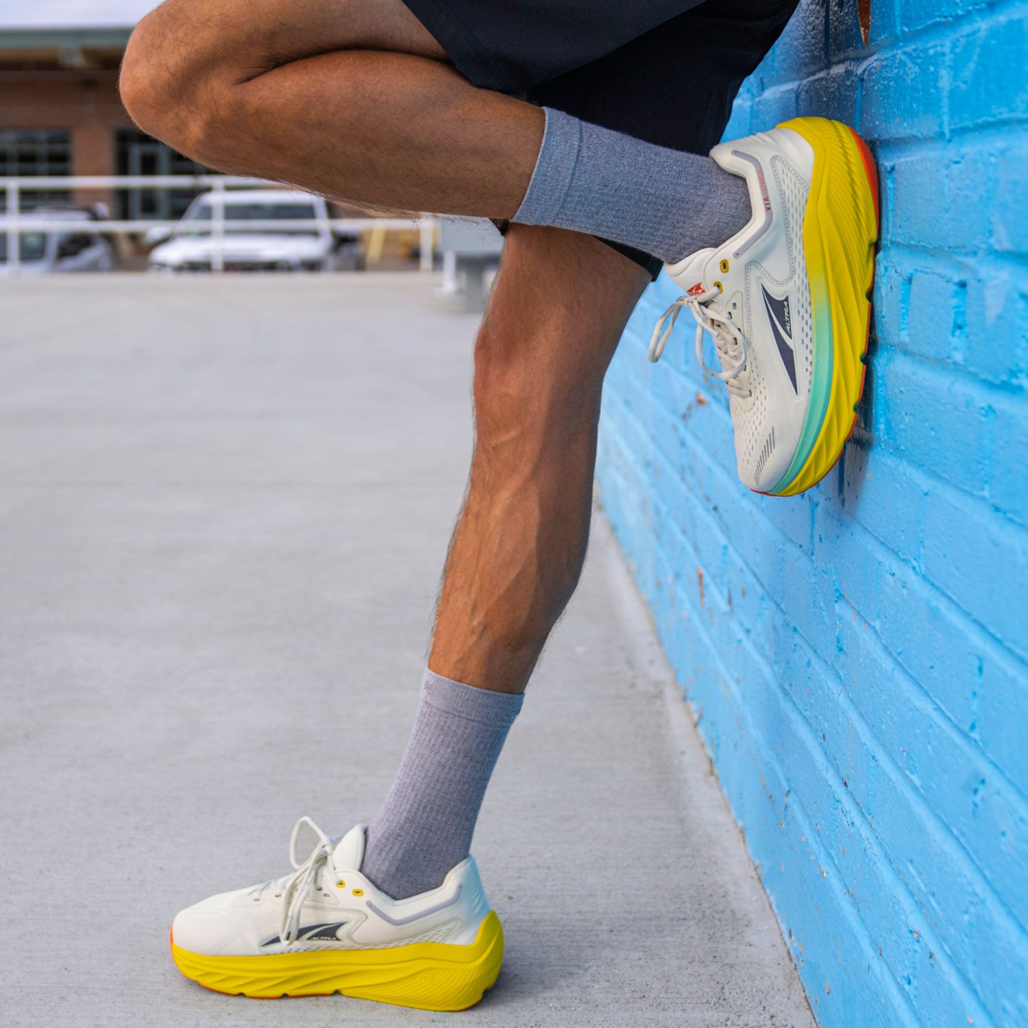 Zapatillas Para Caminar Altra Via Olympus Hombre Gris Amarillo | Argentina-20139869